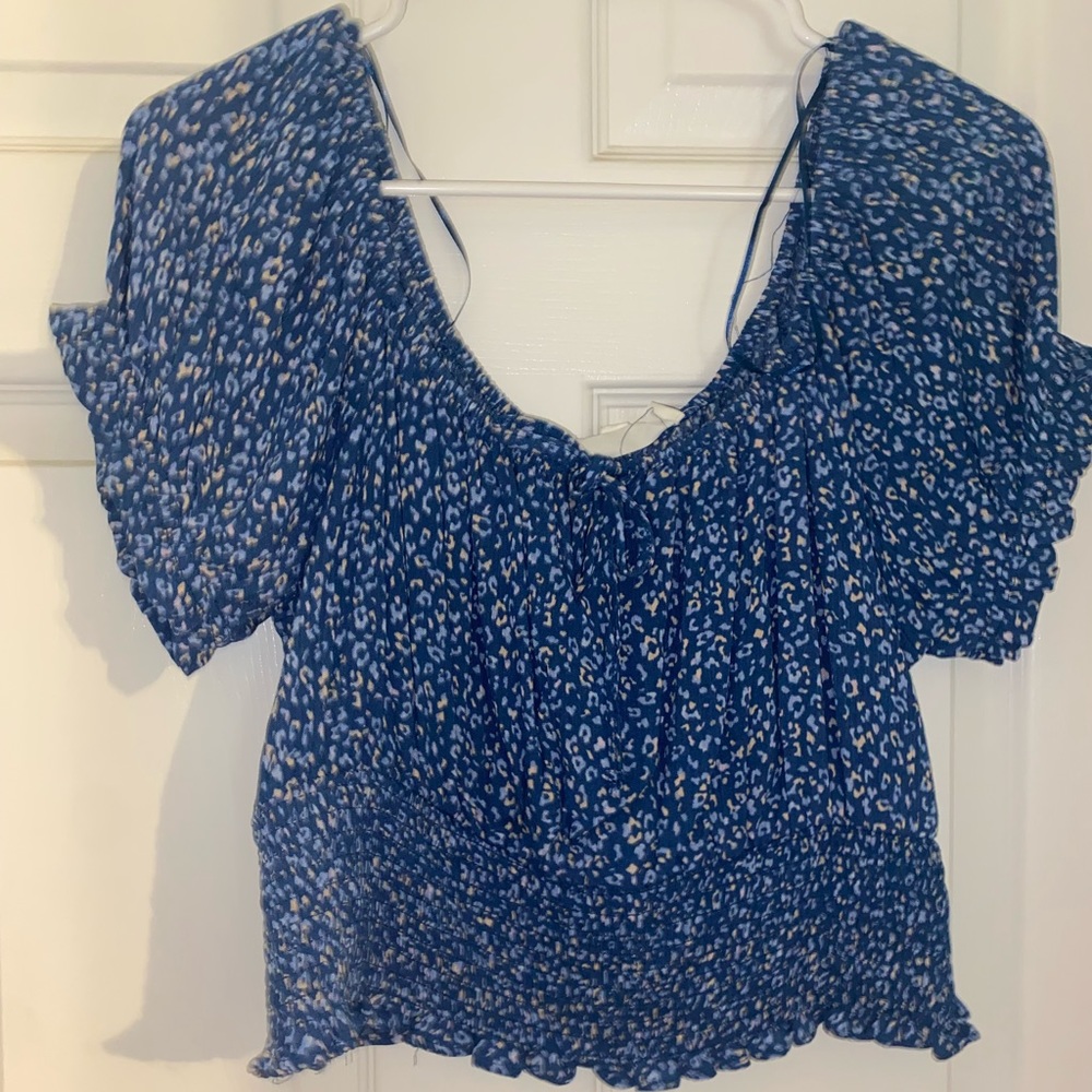 Pink rose crop top size large